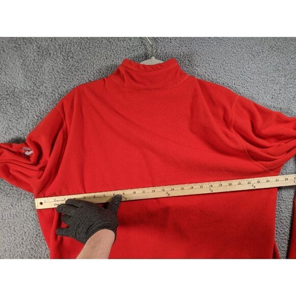 Eddie Bauer First Ascent Fleece Jacket Zip Pullover Mens 2XL Orange Gray Pocket - Picture 6 of 11